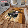 Joycorners Personalized Holstein In Field Farmhouse Rug