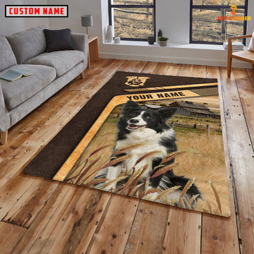 Joycorners Personalized Name Border Collie On The Meadow Rug