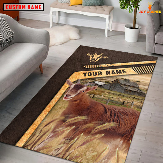 Joycorners Personalized Name Goat On The Meadow Rug