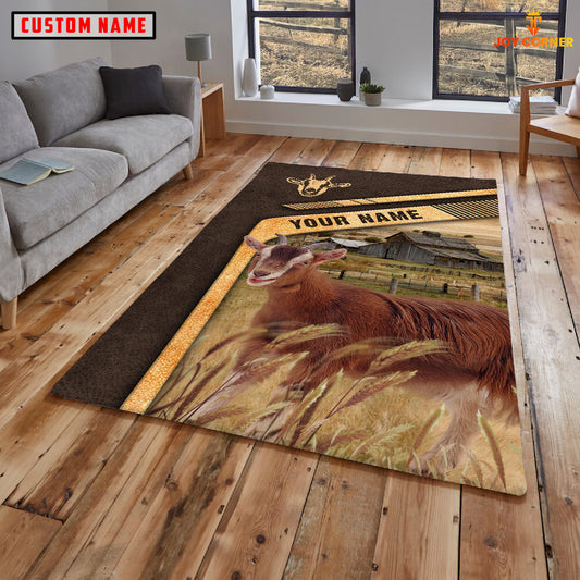 Joycorners Personalized Name Goat On The Meadow Rug