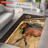Joycorners Personalized Name Horse On The Meadow Rug