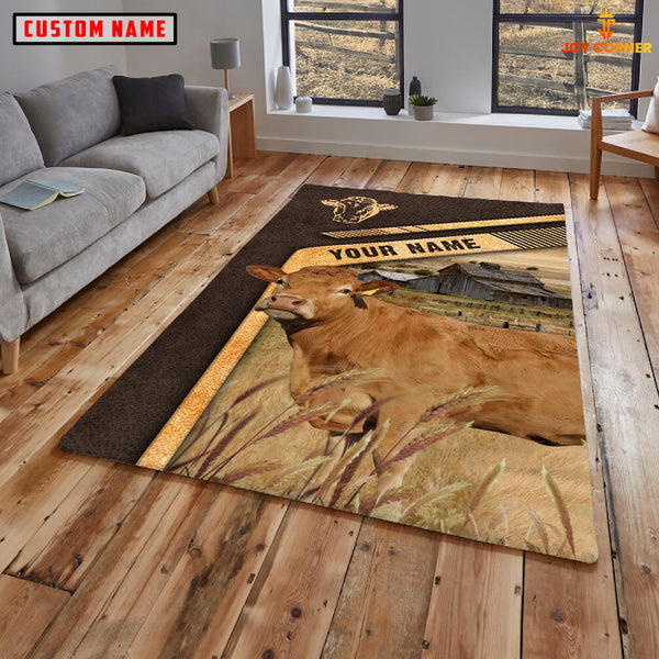 Joycorners Personalized Name Limousin On The Meadow Rug
