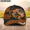 Joycorners Custom Name Jersey Brown Leather Pattern 3D Cap