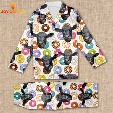 Joycorners Black Angus Cattle Cattle Cookies Pattern 3D Pajamas