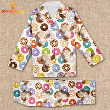 Joycorners Hereford Cattle Cattle Cookies Pattern 3D Pajamas