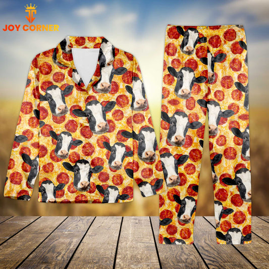 Joycorners Holstein Cattle Cattle Tie Dye Pattern 3D Pajamas