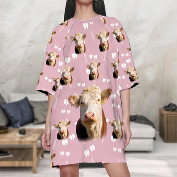 Joycorners Hereford Cattle 3D Sleep Tee