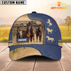 Joycorners Custom Name Horse Jean Pattern Cap