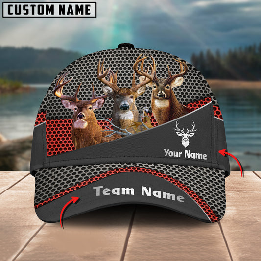 Joycorners Hunting Customized Name And Metal 3D Classic Cap