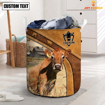 Joycorners Jersey Cattle Brown  Custom Name  Basket