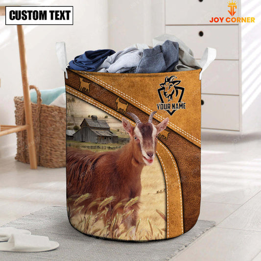 Joycorners Goat  Brown  Custom Name  Basket