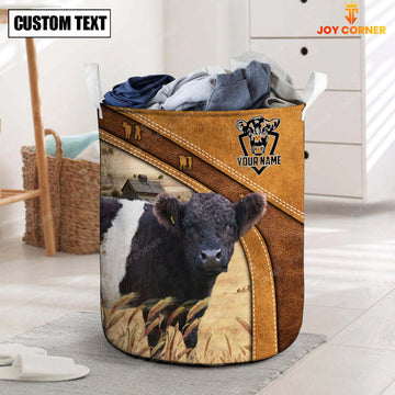 Joycorners  Belted Galloway Cattle Brown  Custom Name  Basket