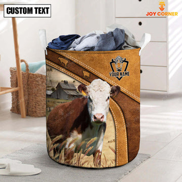 Joycorners  Hereford Cattle Brown  Custom Name  Basket