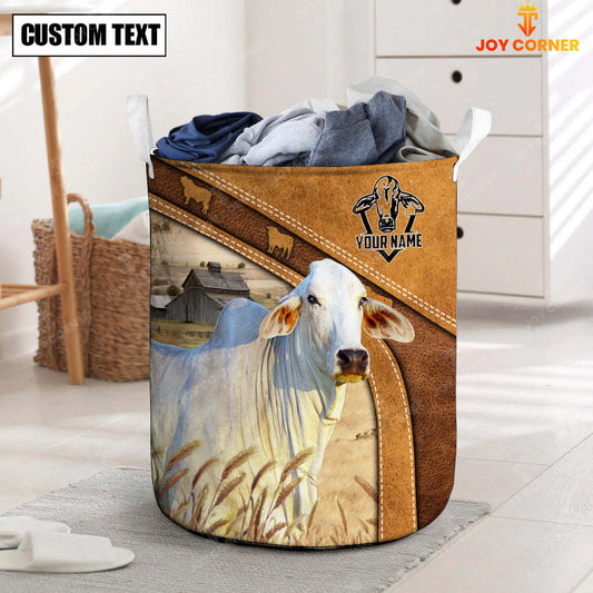 Joycorners Brahman Cattle Brown  Custom Name  Basket