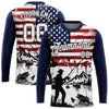 Joycorners Personalized Text US Flag Fishing 3D Long Sleeve Shirt