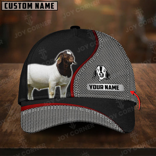 Joycorners Boer Goat Metal Pattern Customized Name 3D Classic Cap