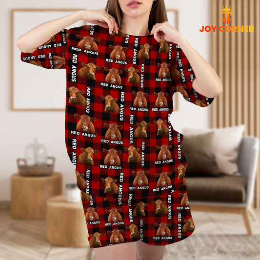 Joycorners Red Angus Red Caro 3D Short Pajamas