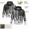 Joycorners Personalized Name Gold Black Fishing US Flag 3D Hoodie