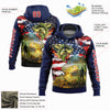 Joycorners Personalized Name US Flag And Smallmouth Bass Fishing US Flag 3D Hoodie