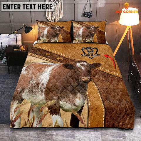 Joycorners Shorthorn On Farm Quilt Bedding Set