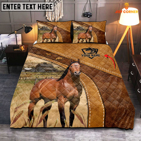Joycorners Horse On Farm Quilt Bedding Set