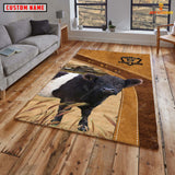 Joycorners Personalized Belted Galloway In Field Farmhouse Rug