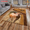 Joycorners Personalized Gelbvieh In Field Farmhouse Rug