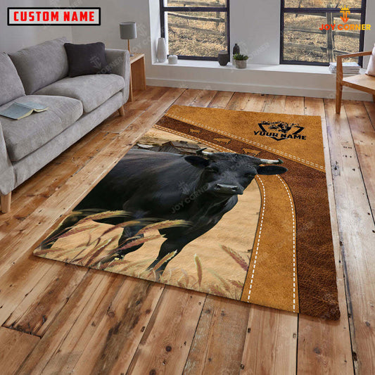 Joycorners Personalized Dexter In Field Farmhouse Rug