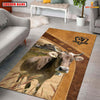 Joycorners Personalized Brown Swiss In Field Farmhouse Rug