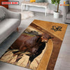 Joycorners Personalized Beefmaster In Field Farmhouse Rug