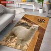 Joycorners Personalized Alpaca In Field Farmhouse Rug