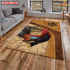 Joycorners Personalized Chicken In Field Farmhouse Rug