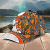Joycorners Hunting Customized Name Orange Lava Pattern 3D Classic Cap
