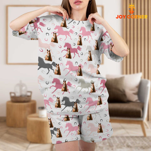 Joycorners Horse Pattern 3D Short Pajamas