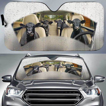 Joycorners Black Angus Cattle On The Rain All Over Printed 3D Sun Shade