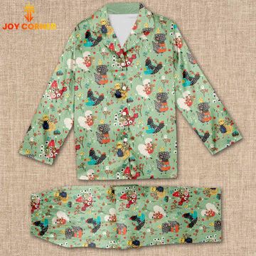 Joycorners Chicken Floral Pattern 3D Pajamas