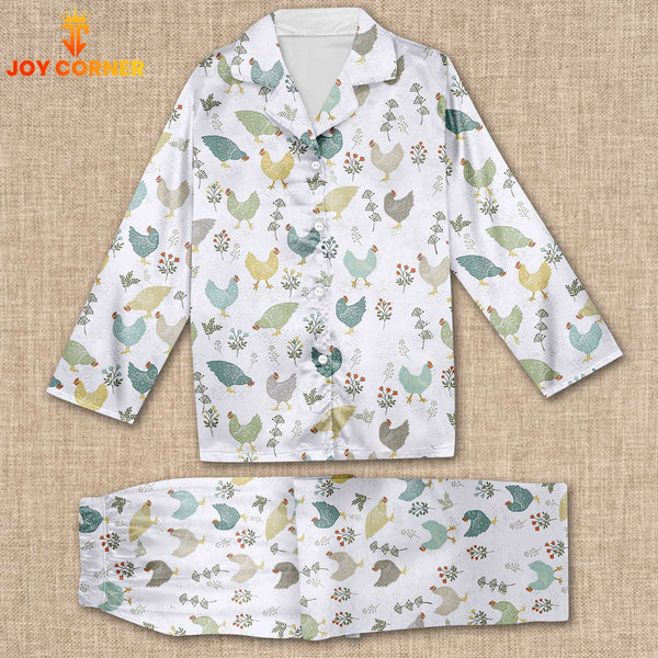 Joycorners Chicken Flower 3D Pajamas