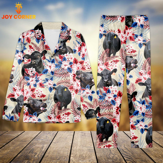 Joycorners Black Angus Pattern 3D Pajamas