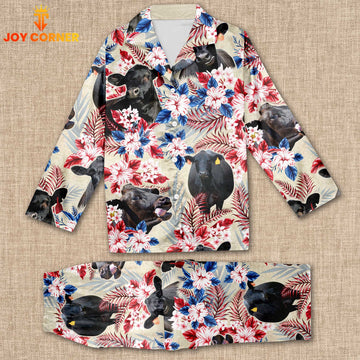 Joycorners Black Angus Pattern 3D Pajamas