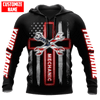 Joycorners Custom Name American Mechanic Printed 3D Hoodie