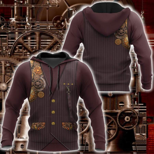 Joycorners Custom Name Steampunk Mechanic Printed 3D Hoodie