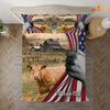 JoyCorners Limousin 3D US Flag Bedding Set