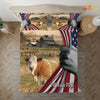 JoyCorners Simmental 3D US Flag Bedding Set