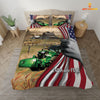 JoyCorners Tractor 3D US Flag Bedding Set