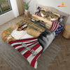 JoyCorners Boer Goat 3D US Flag Bedding Set