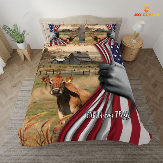 JoyCorners Jersey 3D US Flag Bedding Set