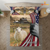 JoyCorners Sheep 3D US Flag Bedding Set