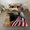 JoyCorners Black Angus 3D US Flag Bedding Set