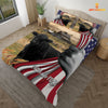 JoyCorners Black Angus 3D US Flag Bedding Set