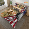 JoyCorners  Texas Longhorn 3D US Flag Bedding Set